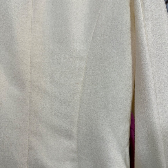 Vintage Cream Blazer Shoulder Pads Embroidered 80s Style Size 8 *minor discolour - Picture 5 of 6